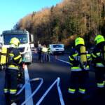 LKW Brand auf der S6 Fahrtrichtung Klagenfurt