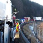 LKW Brand auf der S6 Fahrtrichtung Klagenfurt