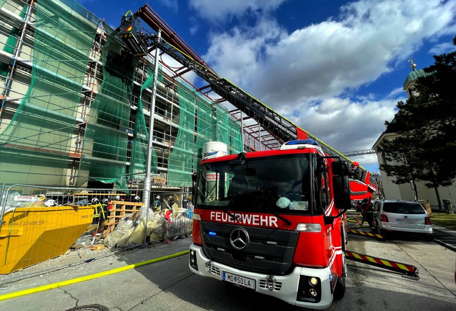 FF Wiener Neudorf: Brand auf einer Baustelle