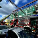 Brand auf einer Baustelle