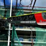 Brand auf einer Baustelle