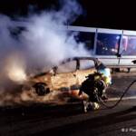 Fahrzeugbrand auf der A5 Nordautobahn