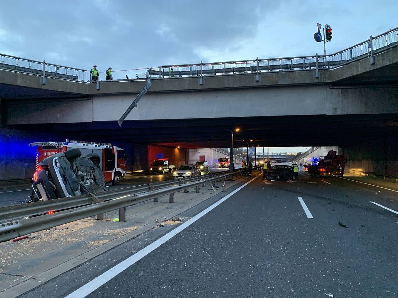 Verkehrsunfall im Bereich A22 / Floridsdorfer Brücke