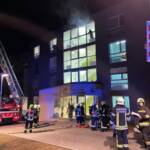 Branddienstübung im Studentenwohnheim