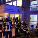 Branddienstübung im Studentenwohnheim