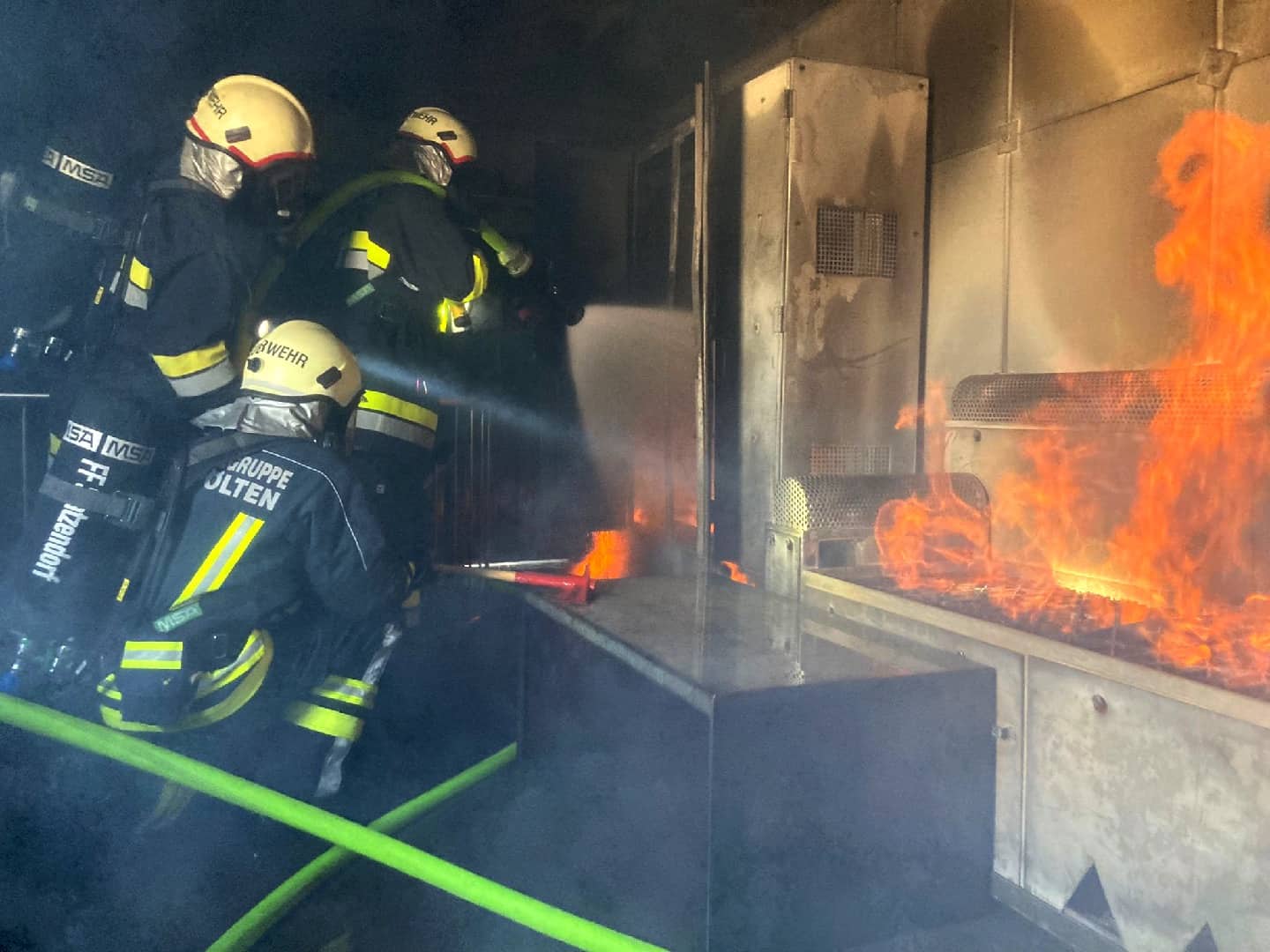 FF Statzendorf: Realbrandausbildung in Tulln