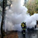 Fahrzeugbrand Fresacher Landesstraße L40
