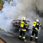 Fahrzeugbrand Fresacher Landesstraße L40