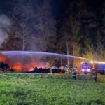 BFV Deutschlandsberg: Brand eines Holzlagerplatzes