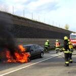 Fahrzeugbrand auf der A5 Nordautobahn