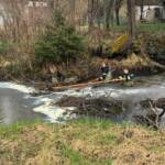 In einer Verklausung staute sich ein Teil des Pulvers