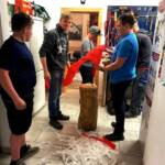 Maibaumaufstellen bei der Feuerwache Perneck