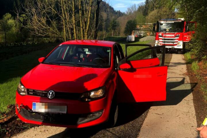 FF Krumbach: Fahrzeugbergung in Krumbach