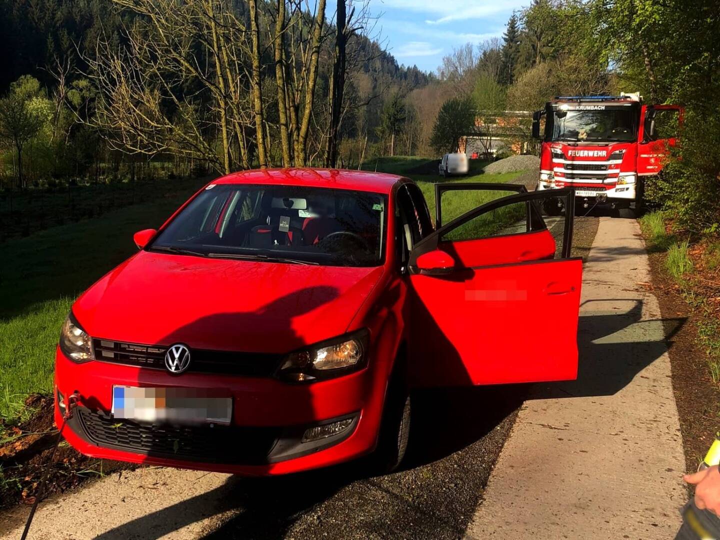 FF Krumbach: Fahrzeugbergung in Krumbach