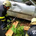 Verkehrsunfall mit eingeklemmter Person