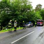 Verkehrsunfall mit eingeklemmter Person