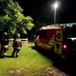 Baum auf Stromleitung führt zu Brand