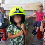 Kindergarten zu Besuch bei der Feuerwehr