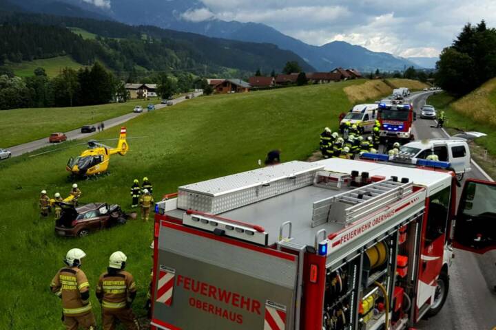 BFV Liezen: Schwerer Verkehrsunfall auf Ennstalbundesstraße