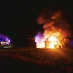 Scheunenbrand in der Nacht von Mittwoch auf Donnerstag in Langegg