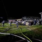 Scheunenbrand in der Nacht von Mittwoch auf Donnerstag in Langegg