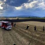 5000 m² Feld gerieten in Brand