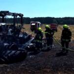 Traktor in Vollbrand