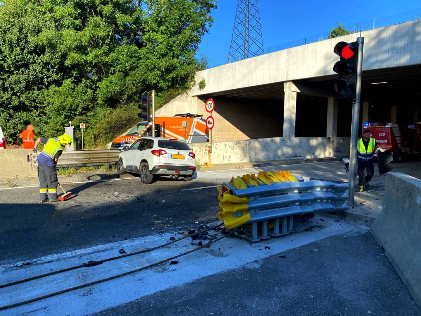 HFW Villach: Verkehrsunfall auf der A10 Tauernautobahn
