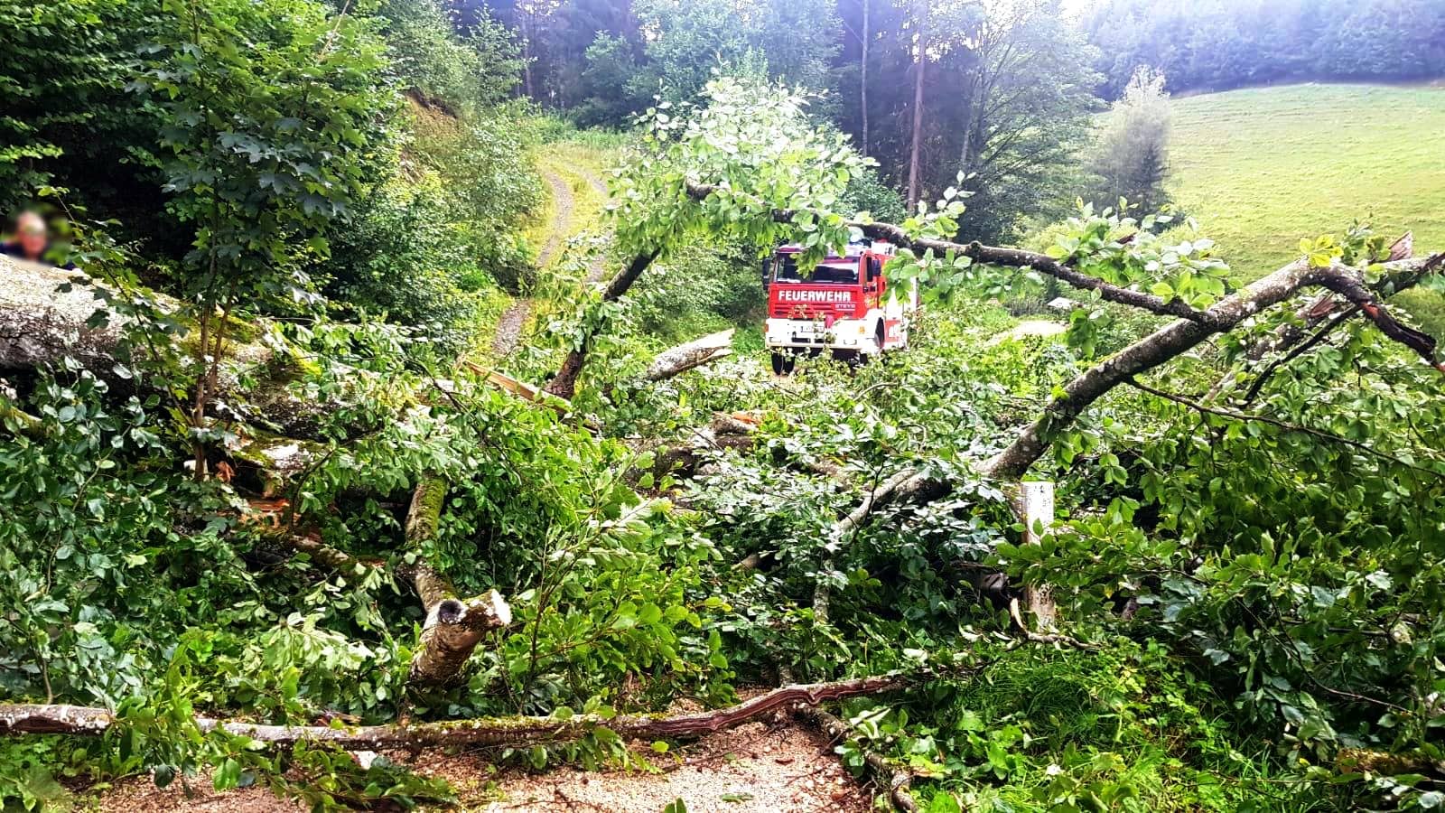 FF Leoben-Stadt: Heftiges Unwetter über Leoben