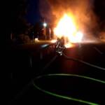 Wohnmobilbrand auf der B98