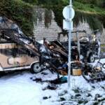 Wohnmobilbrand auf der B98