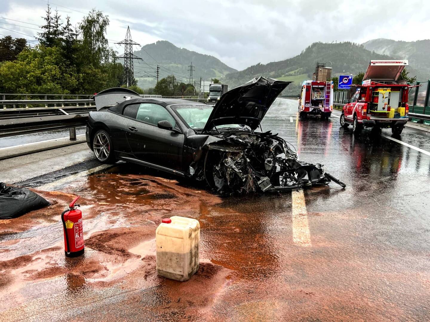 BFV Leoben: Verkehrsunfall A9 mit verletzter Person
