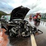 Verkehrsunfall A9 mit verletzter Person