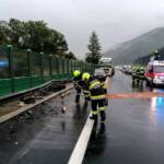 Verkehrsunfall A9 mit verletzter Person