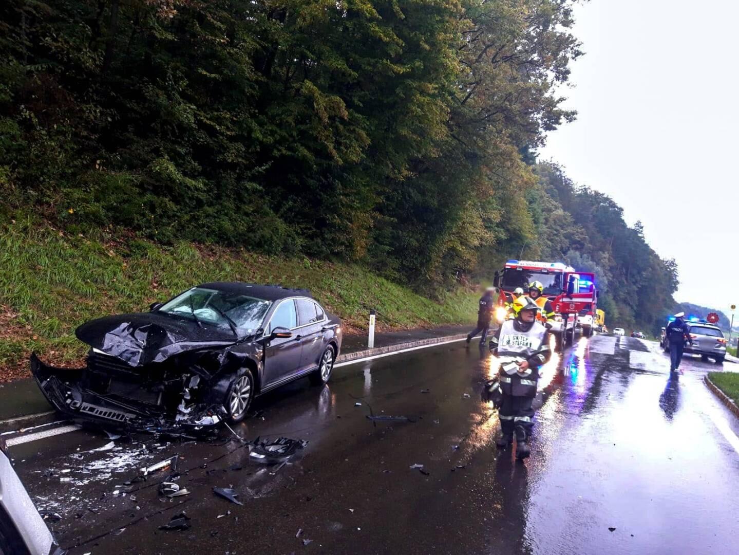 Frontaler Verkehrsunfall am Sonnenberg