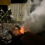 Brand auf einer Baustelle