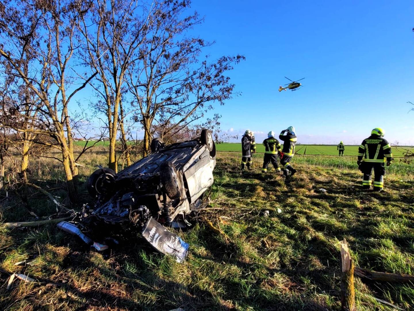 BFK Neusiedl am See: Verkehrsunfall mit schwer verletzter Person