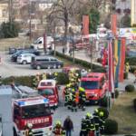 Großübung in Hotel von Feuerwehr und Rotem Kreuz