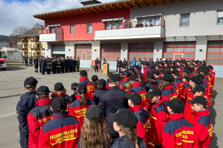 Teilnehmerrekord beim Wissenstest der Feuerwehrjugend des Bereiches Leoben
