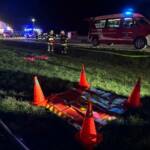 Brand landwirtschaftliches Gebäude neben Kirche