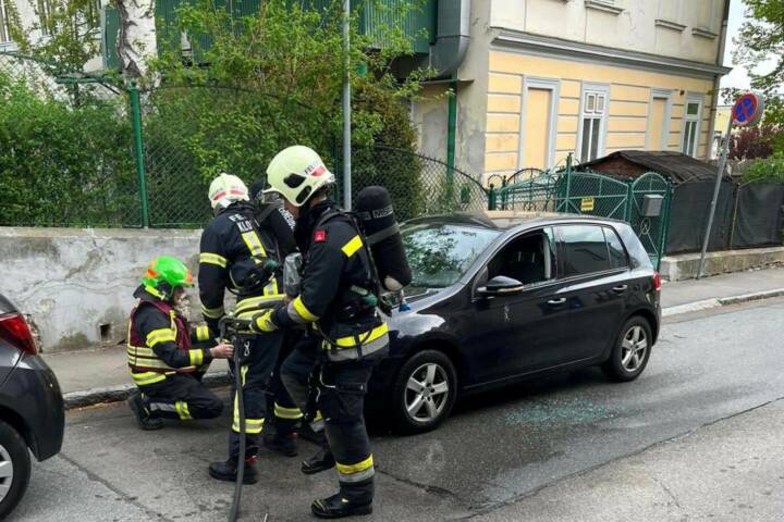 Pkw Brand in der oberen Stadt
