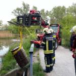 Fassbergung bei der Pioniertraverse