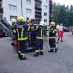 Personenrettung über die Drehleiter