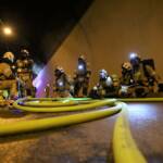 Übung im Umfahrungstunnel in Henndorf