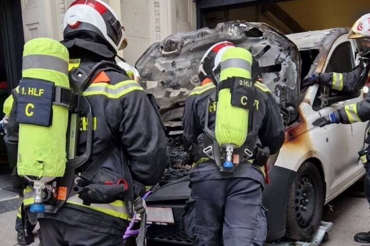 PKW Brand in Garage in Wiener Innenstadt
