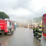 Großbrand in Abfallsortieranlage