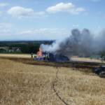 Vollbrand einer Quaderballenpresse