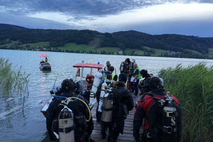 AFK Mondsee: Suchaktion am Wasser, am Land und in der Luft