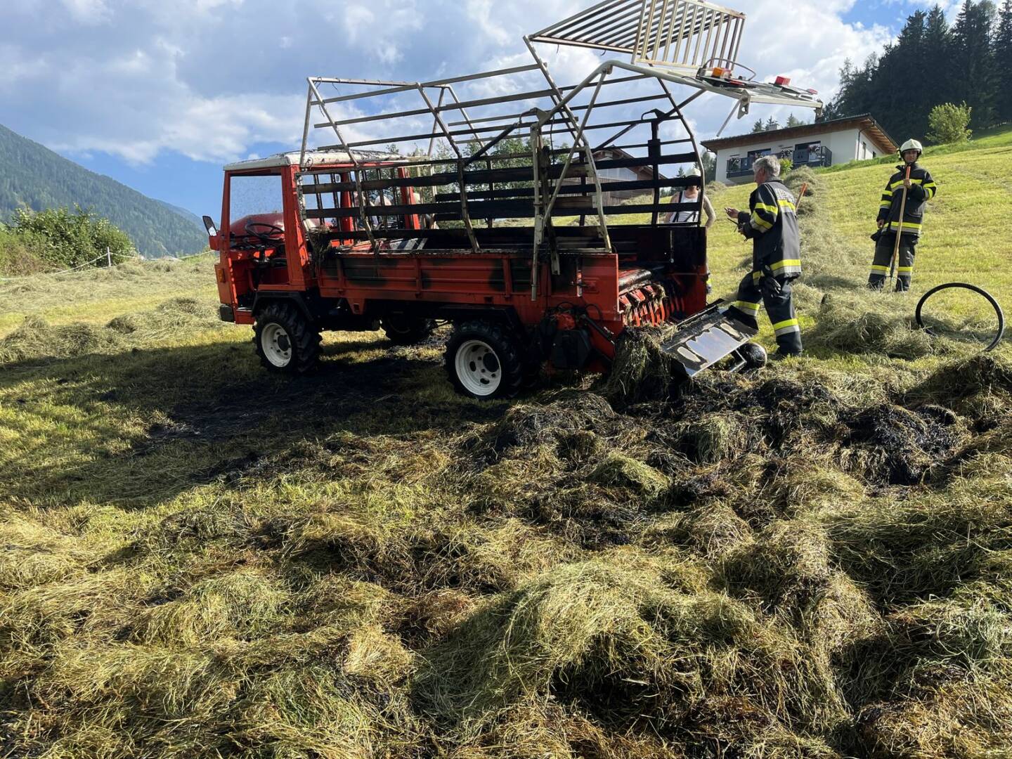 FF Gmünd: Brand landwirtschaftliches Arbeitsgerät