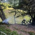 Beginnender Waldbrand auf Lausnitzer Wiesen